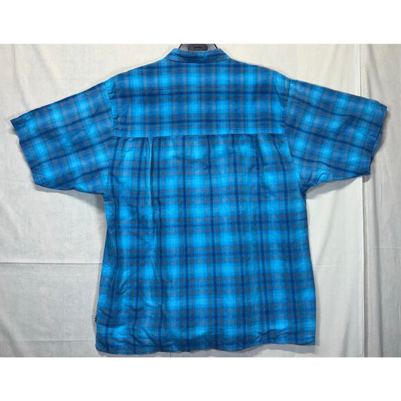 Bugle Boy Blue Plaid Shirt Men’s Size XL - Picture 2 of 13